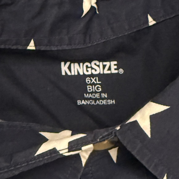 Kingsize 6XL Big American Flag Button Down Shirt USA Patriotic Top - Picture 2 of 5